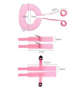 MIZZZEE U-Shaped Sex Positioning Pillow with Adjustable Leg & Arm Restraints – Pink or Black
